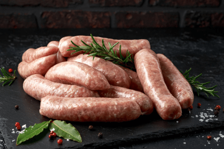 Spinach & Cheddar Chicken Sausages (Raw)