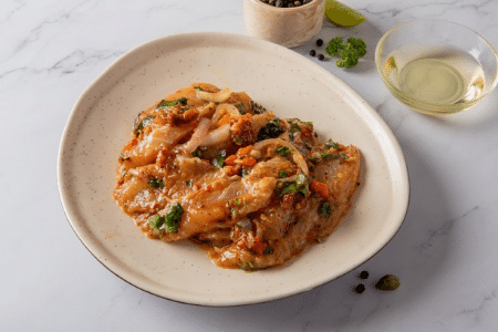 Santorini Fish With Capers & White Wine