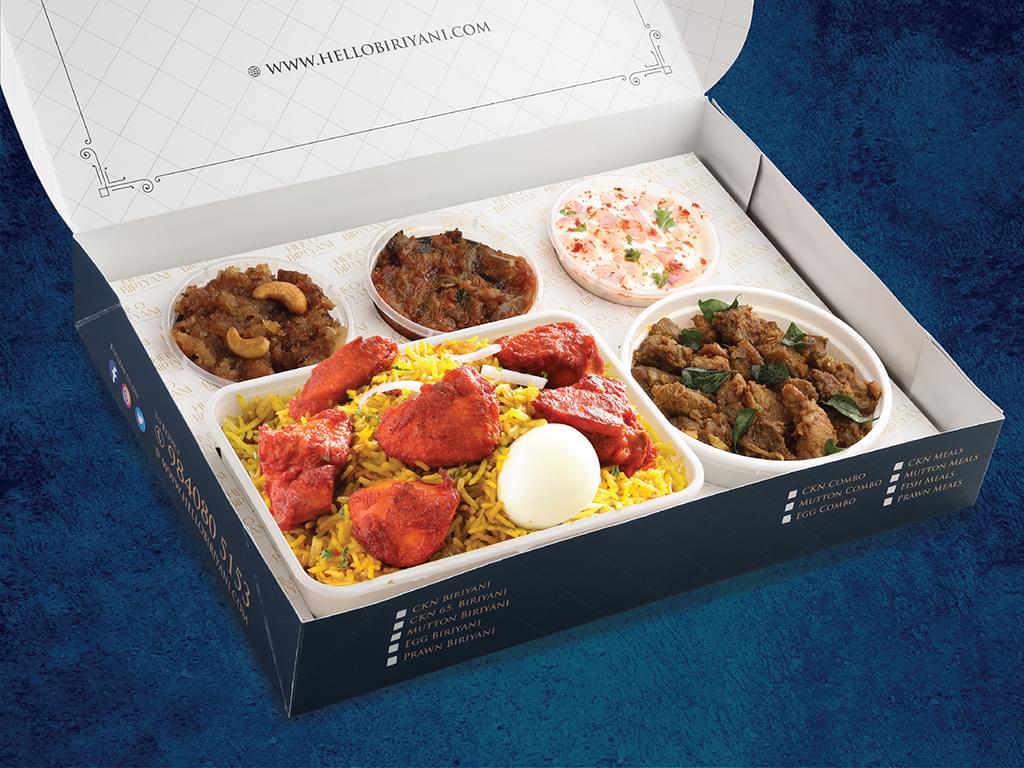 Chicken 65 Biryani & Choice of Starter