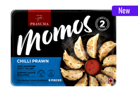 Chilli Prawn Momos