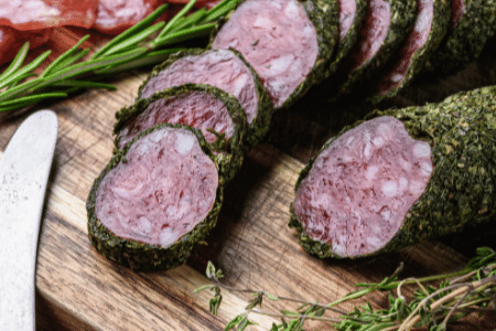 Mini Salami Roll with Green Pepper
