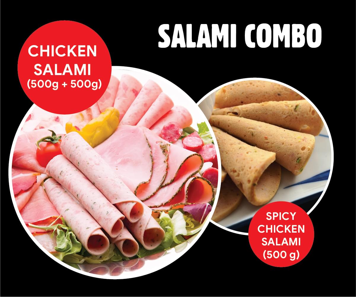 2 Chicken Salami + 1 Spicy Salami