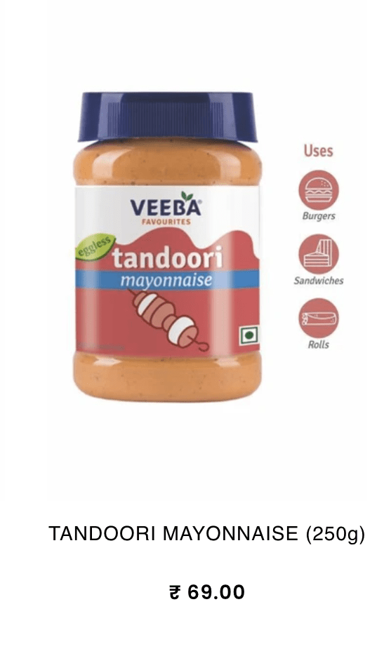 VEEBA Tandoori Mayonnaise