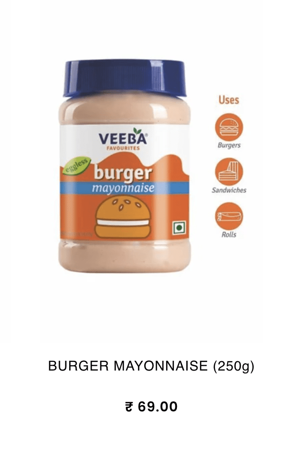VEEBA Burger Mayonnaise