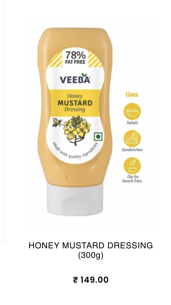 VEEBA Honey Mustard Dressing