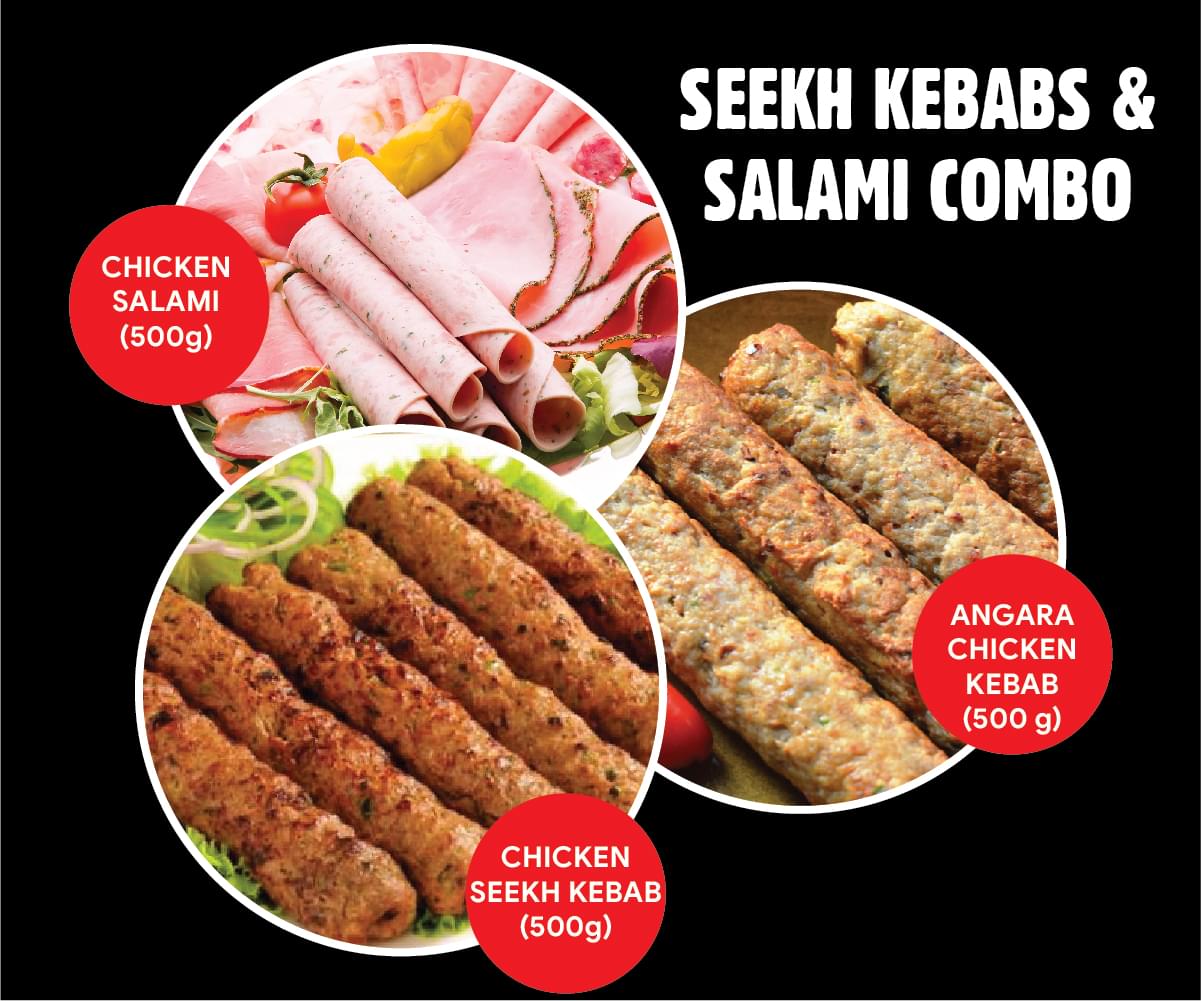 WA-HA (1 Chicken Salami +1 Chicken Seekh Kebab +1 Chicken Angara Kebab)