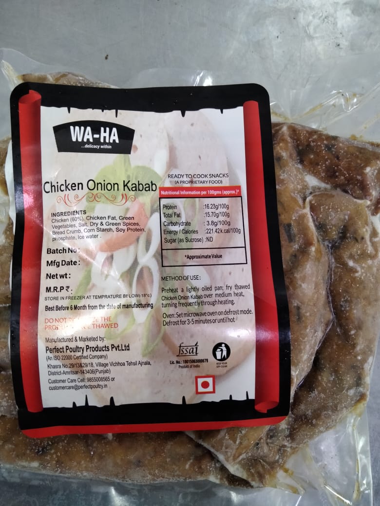 WA-HA Chicken Onion Seekh Kebab (500g)
