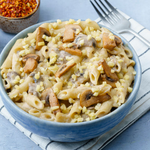 Creamy Mushroom Sauce Penne Pasta