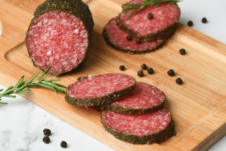Mini Salami Roll with Green Pepper