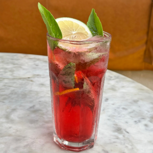 Cranberry Peach Basil Lemonade