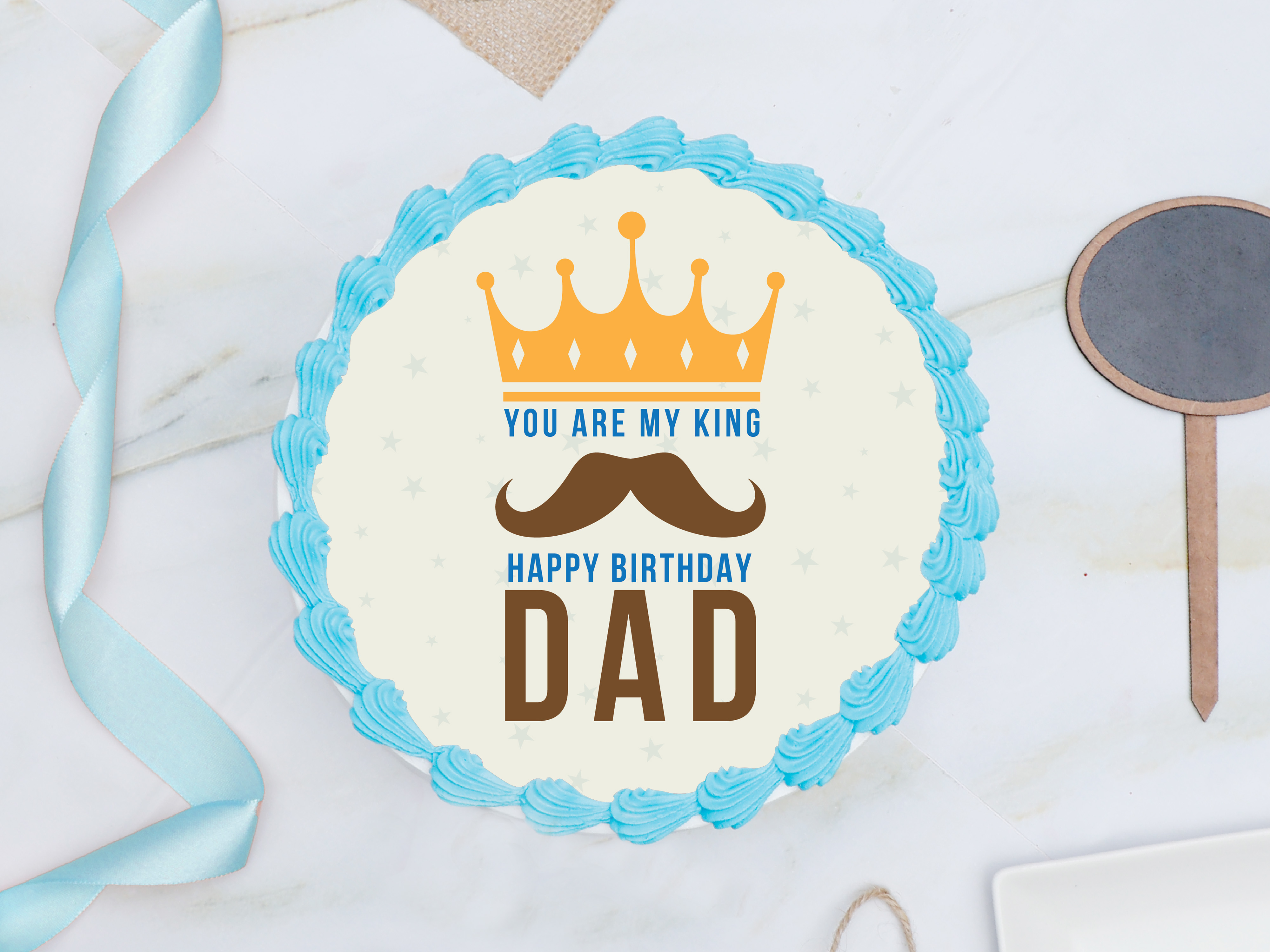Happy birthday dad photo cake