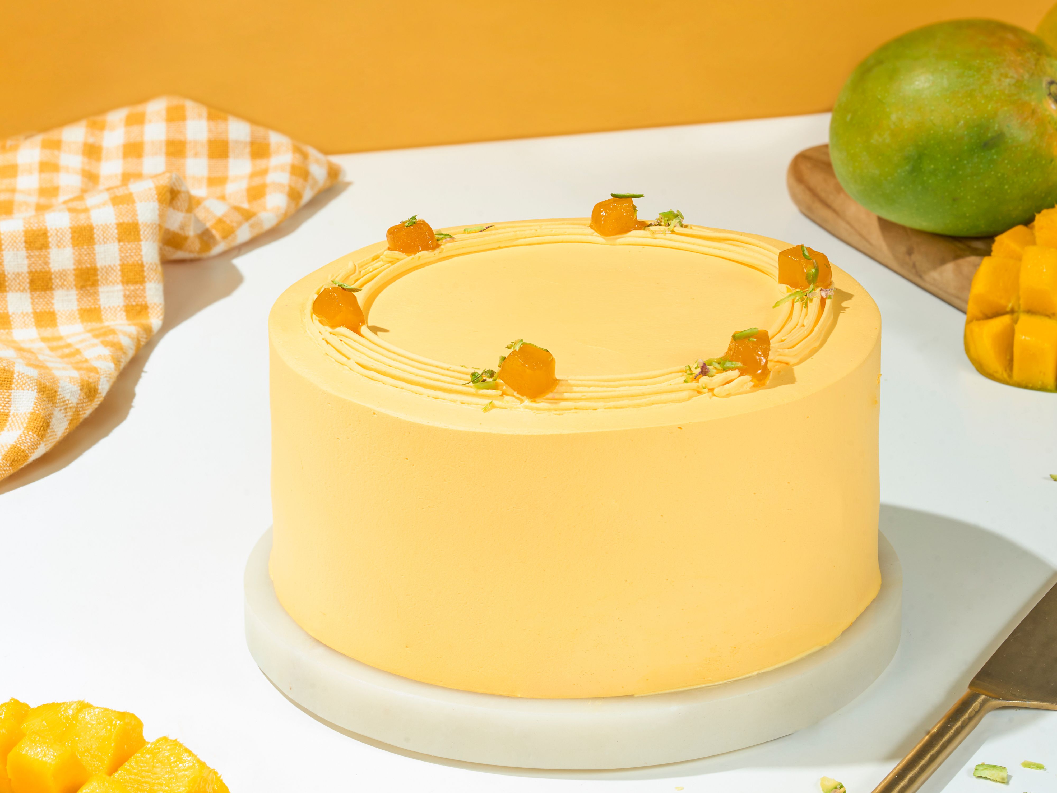 Mango eggless cake