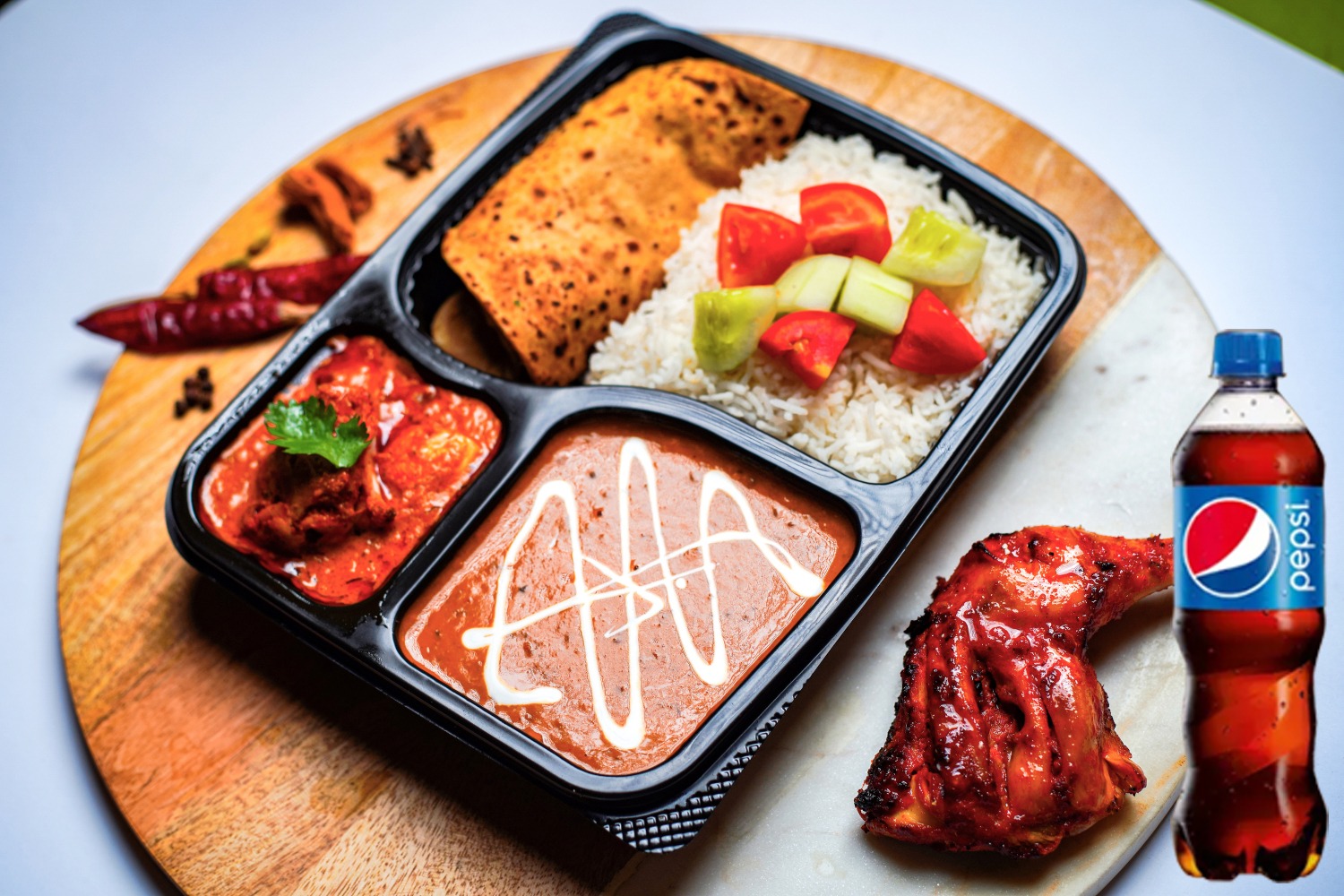 Express non-veg thali + pepsi (250ml)