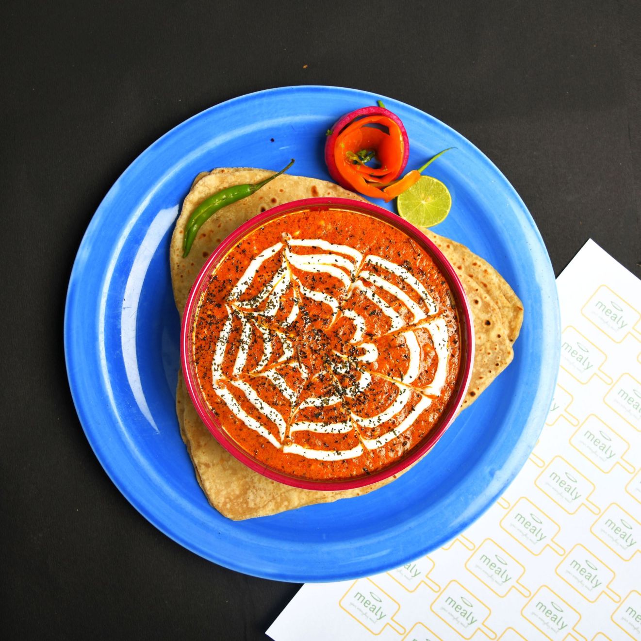 Paneer butter masala with tawa parathas
