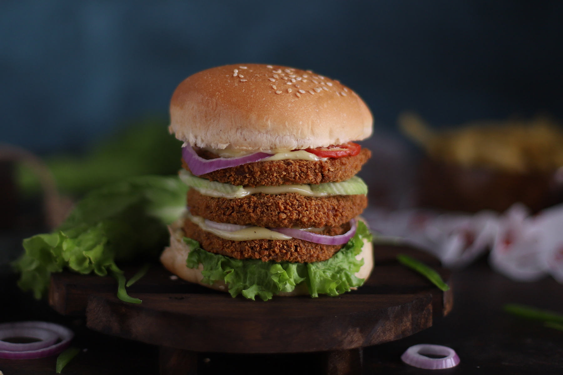 Chicken beast burger