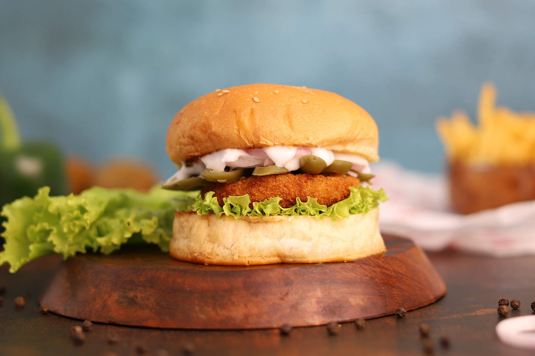 Mexican fried chicken burger