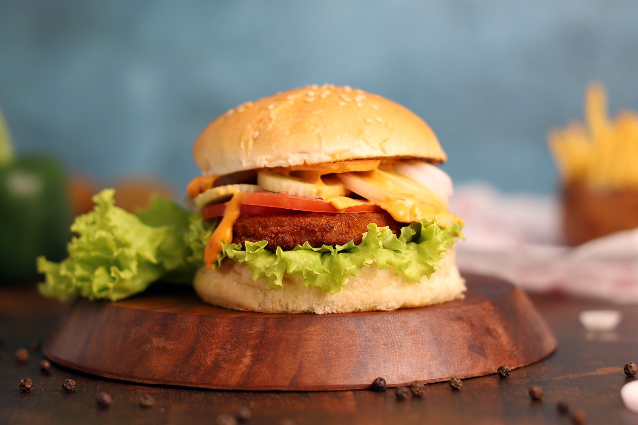 The spicy veg burger