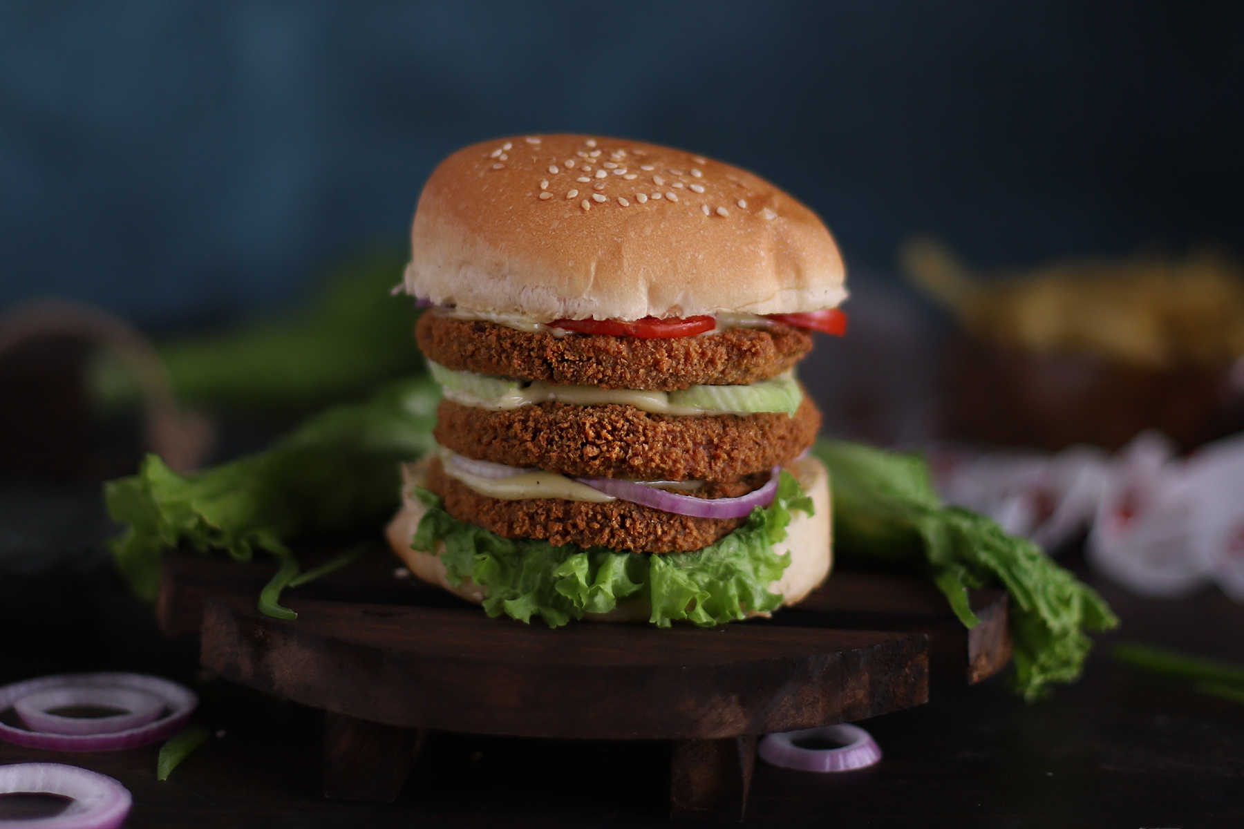 Lamb beast burger
