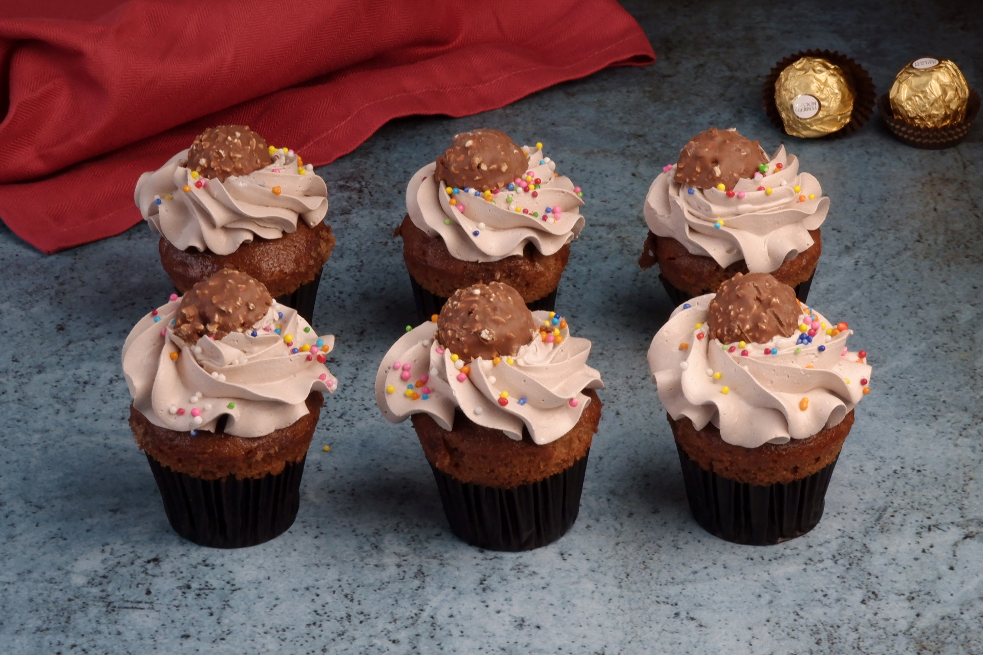 Ferrero rocher cupcakes