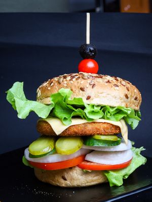 Veg Burger with Fries