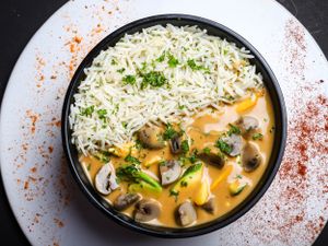 Mushroom Stroganoff with Herb Rice