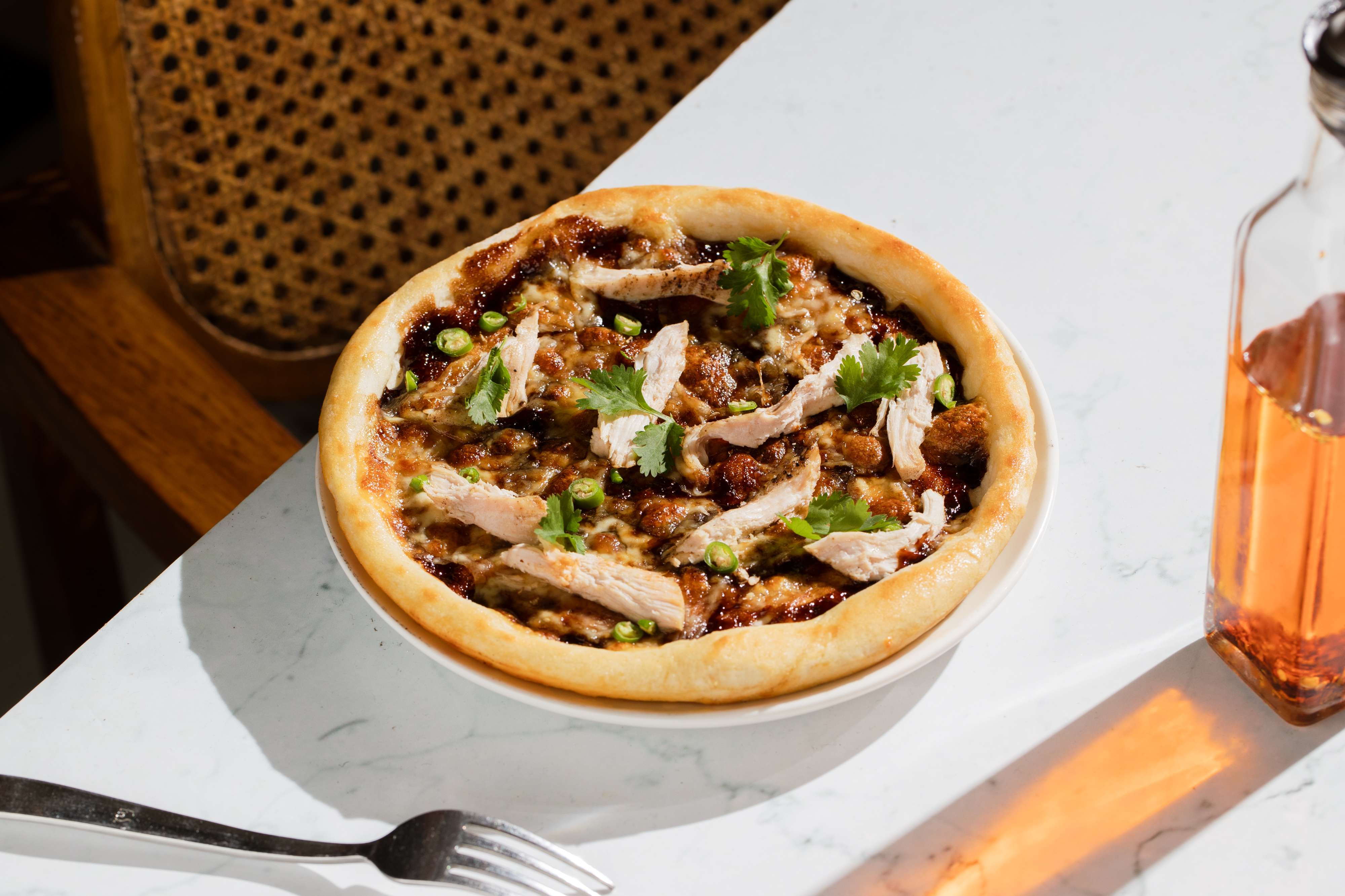 BBQ Chicken Pizza.