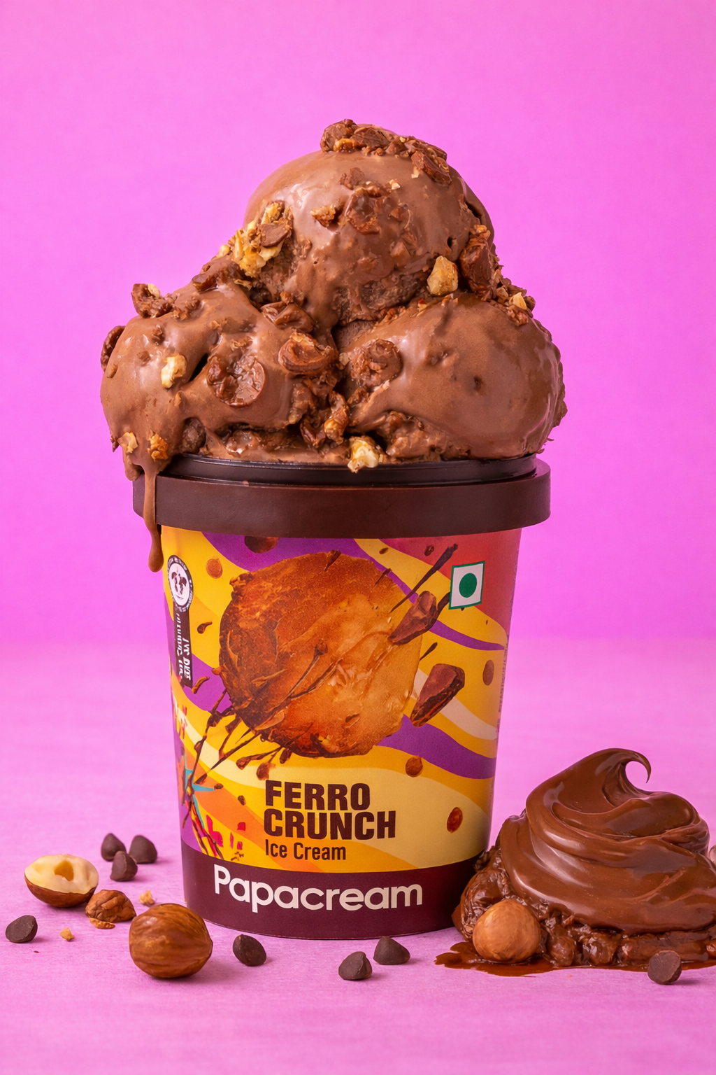 Ferro Crunch Ice Cream - 500 Ml