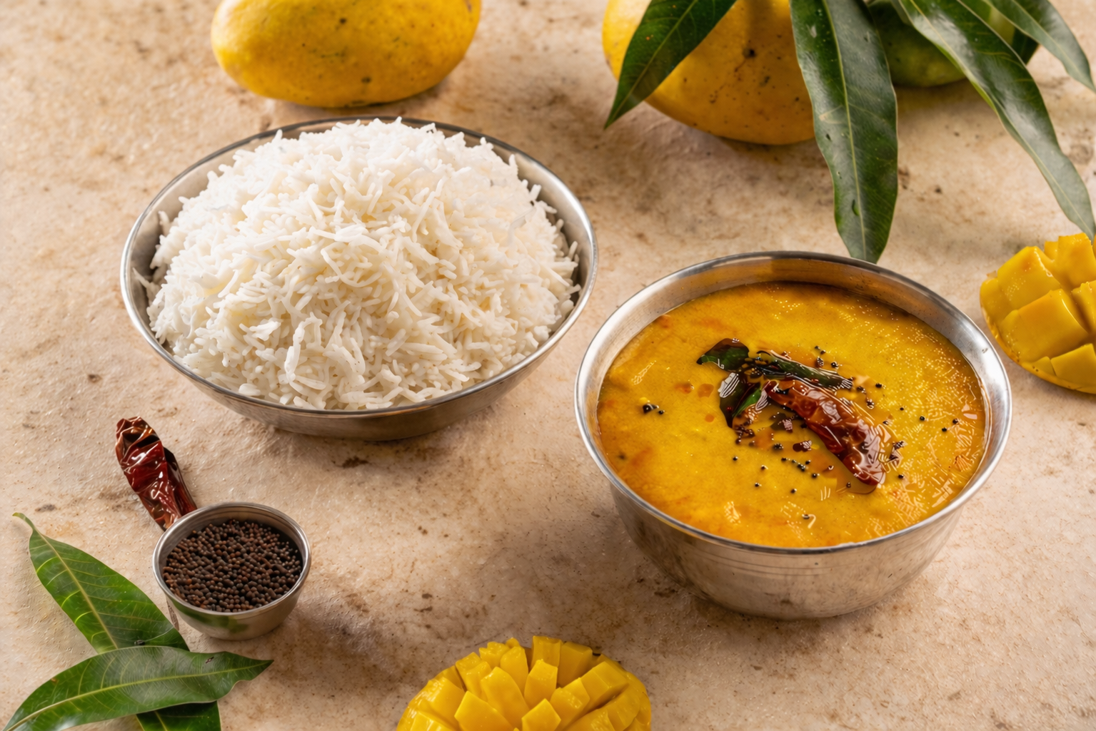 Mango Kadhi Rice Bowl