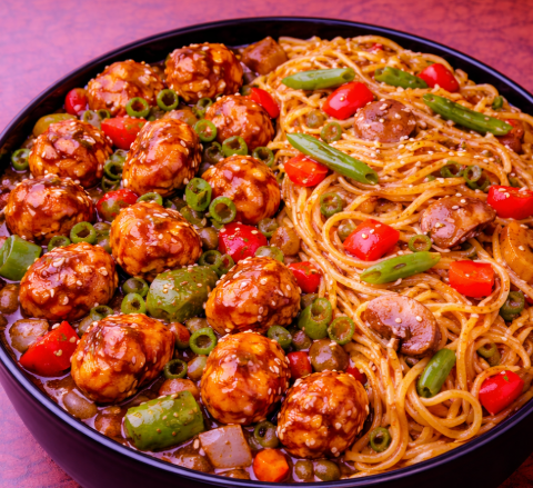 Chicken Manchurian Noodles Combo