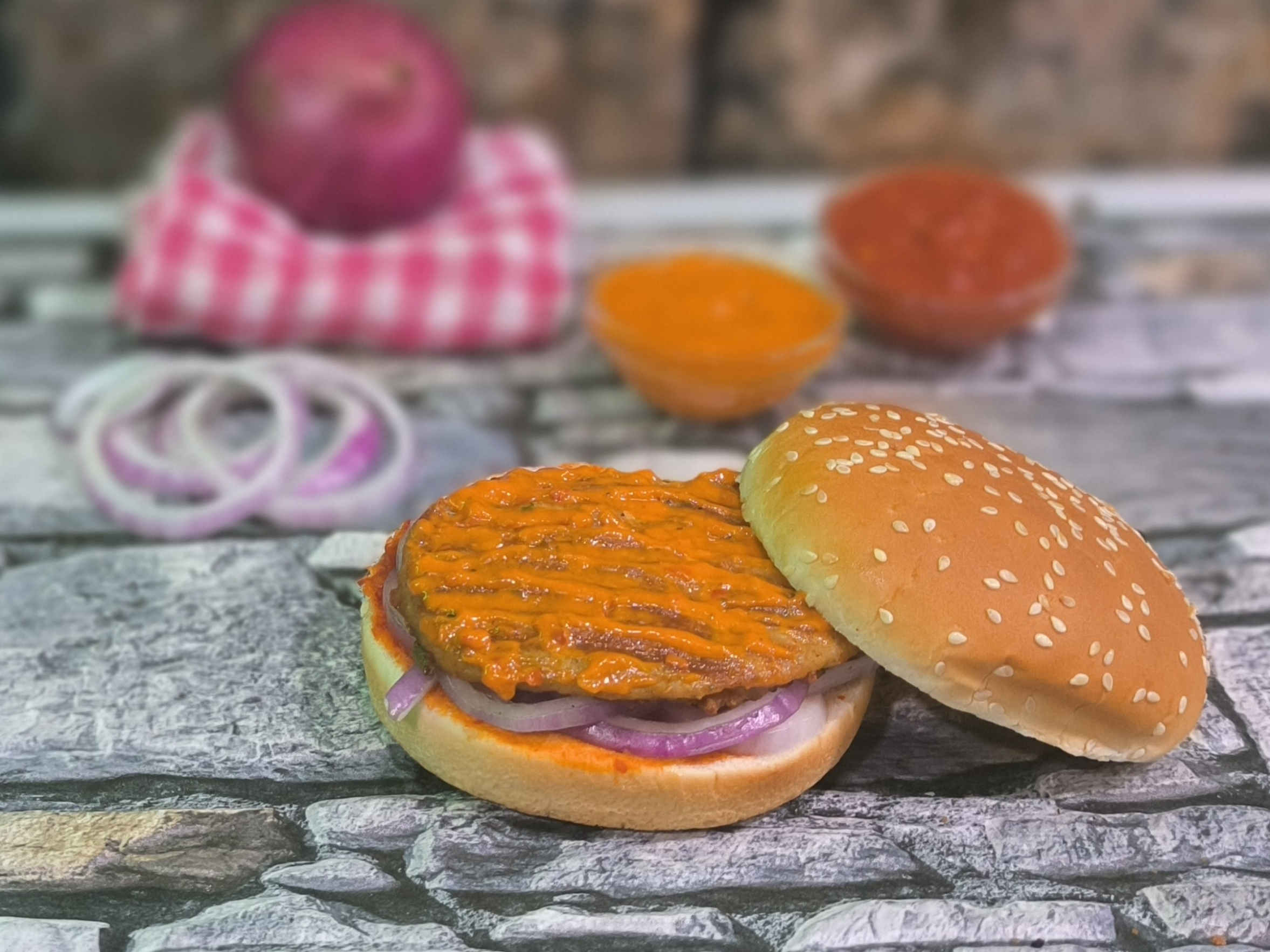 Grilled Chicken Tikka Burger