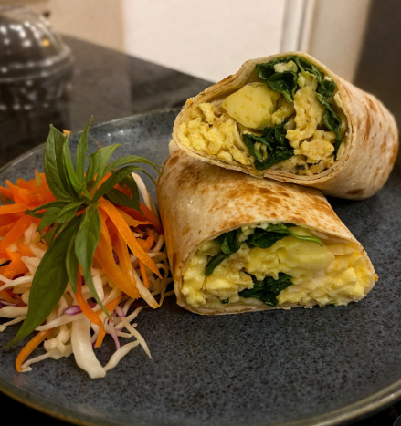 Egg and Spinach Burrito Wrap