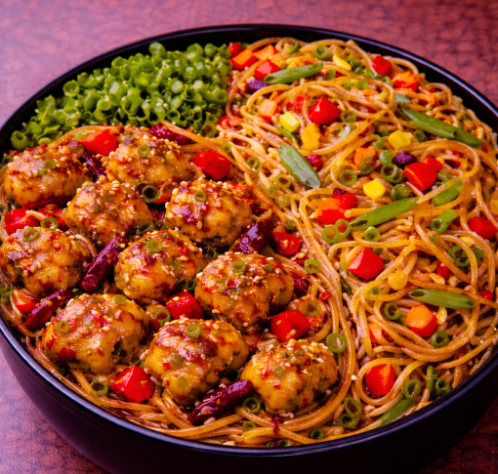 Chicken Hot Garlic Noodles Combo