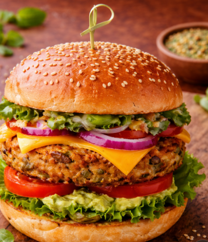 Chef special veg burger
