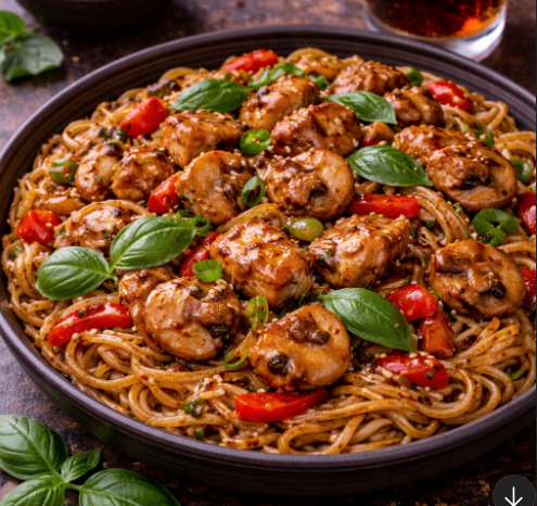 Mushroom Chilli Basil Noodles Combo