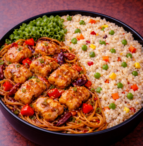 Fish Hot Garlic Rice Combo