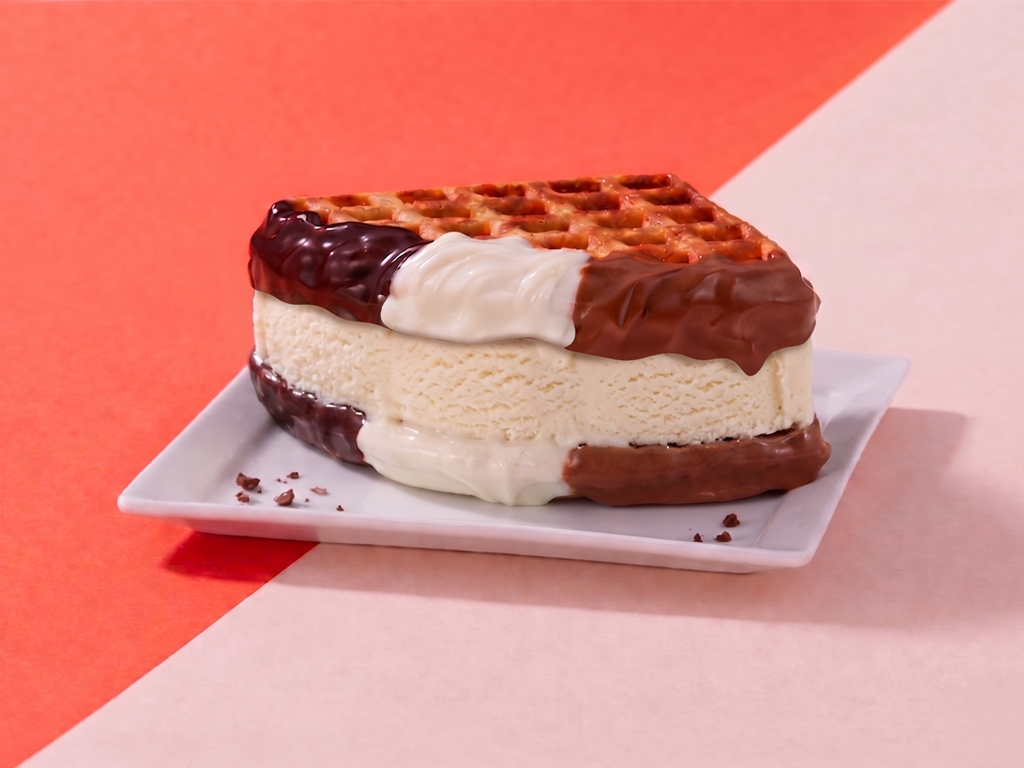Triple Chocolate Waffle With Ice Cream