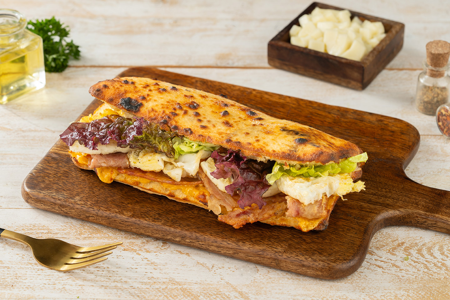 High Protein(57 G) Sourdough Bacon & Egg Sandwich