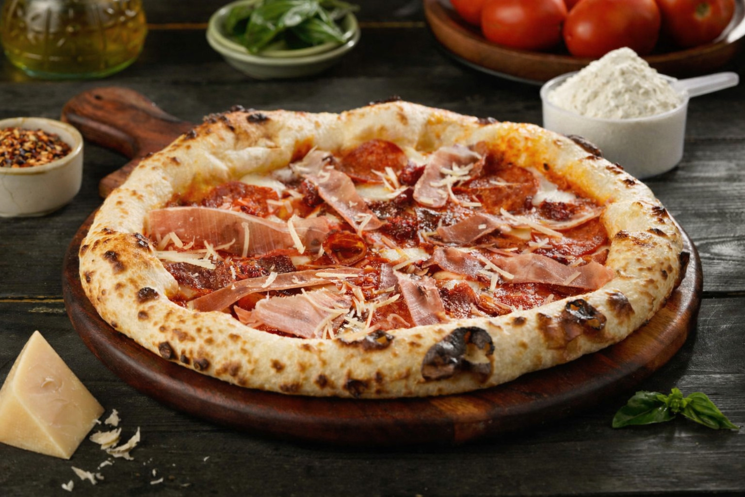 High Protein Sourdough All Pork Pizza