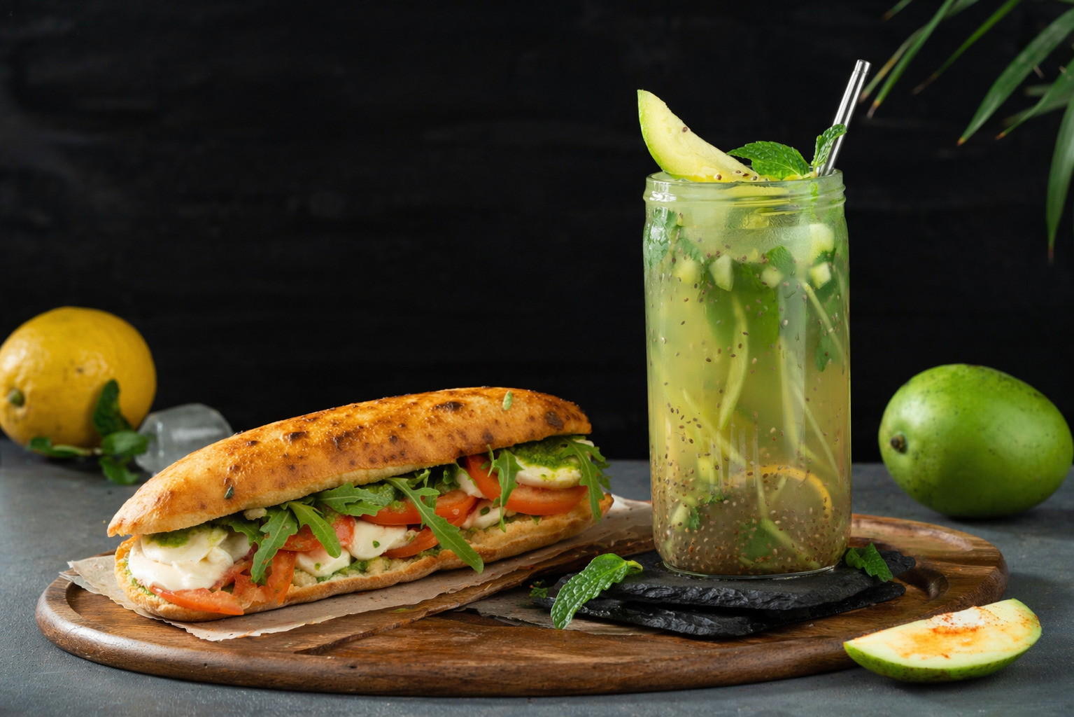High Protein Sandwich + Prebiotic Drink