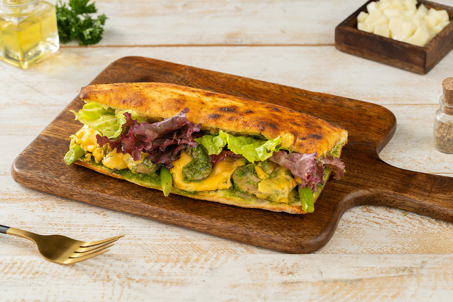 High Protein(22.8 G) Sourdough Mushroom & Asparagus Sandwich