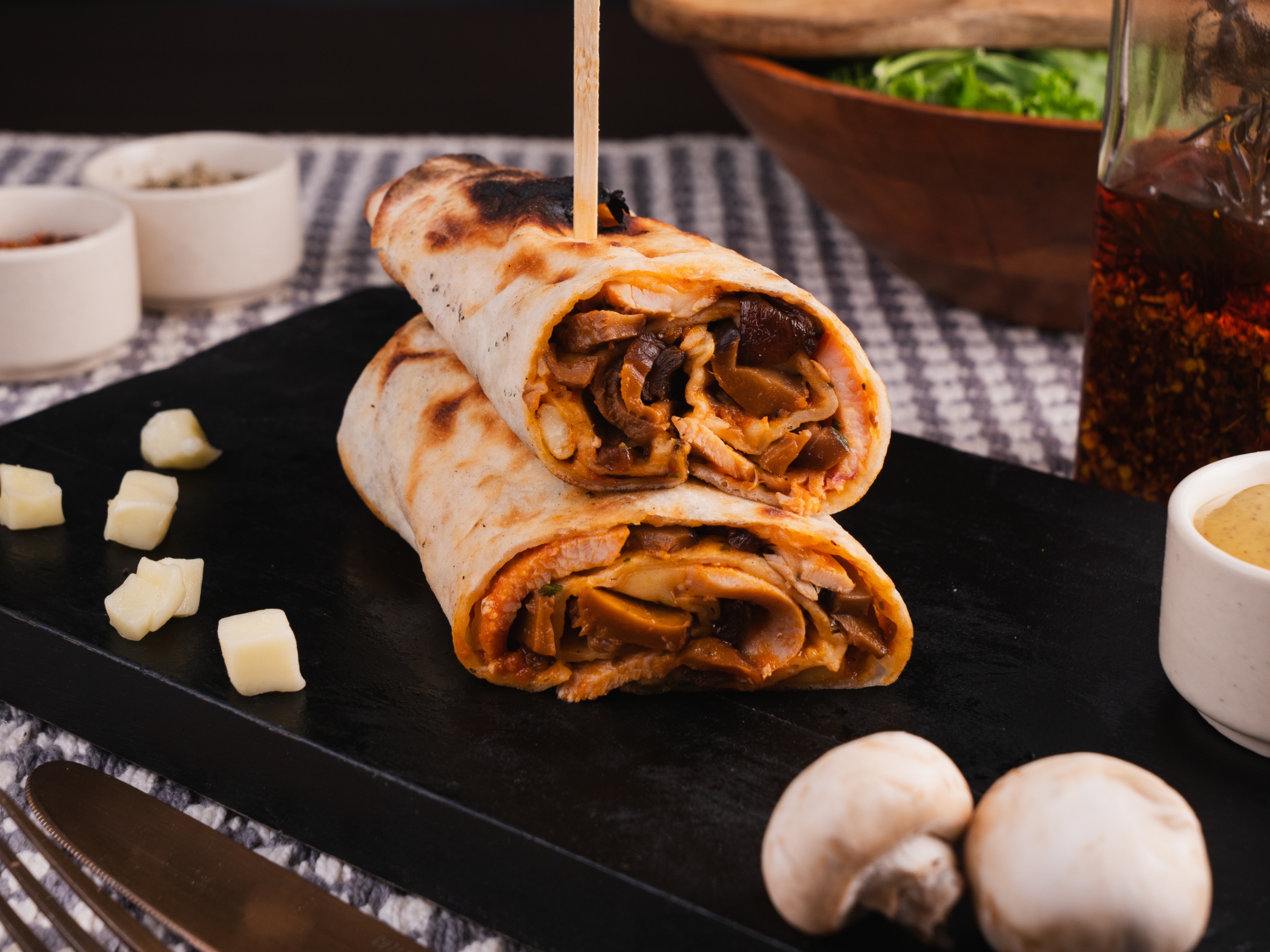 High Protein Sourdough Smoked Chicken With Goat Cheese Pizza Panini