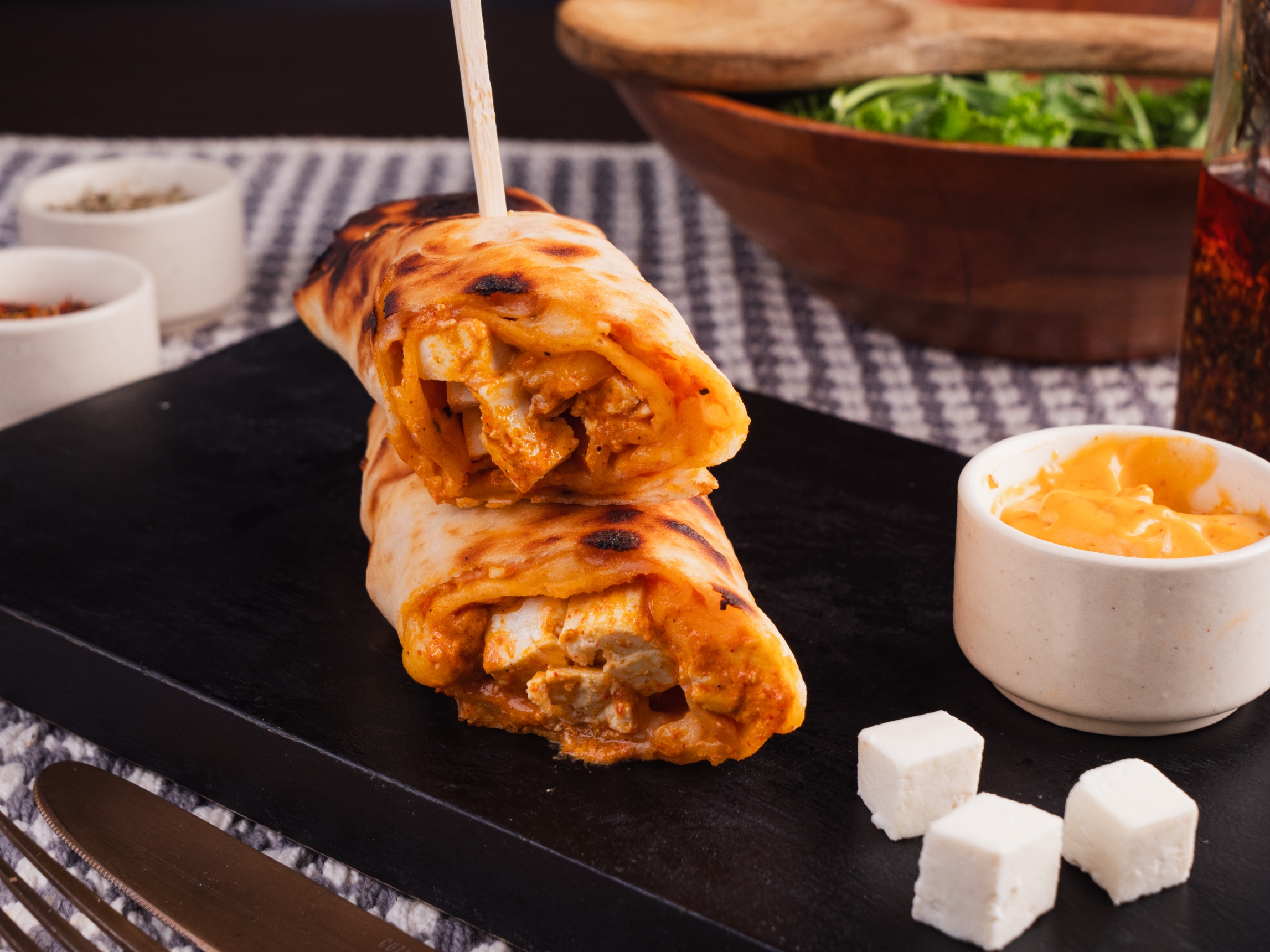 High Protein Sourdough Paneer Makhani Pizza Panini