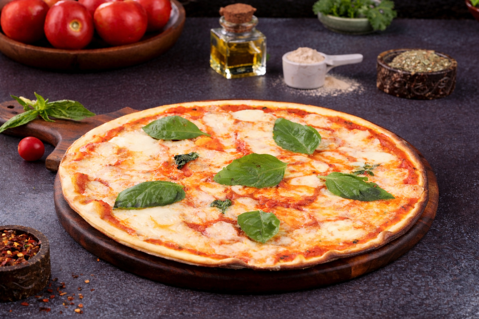 High Protein Thincrust Margherita Pizza