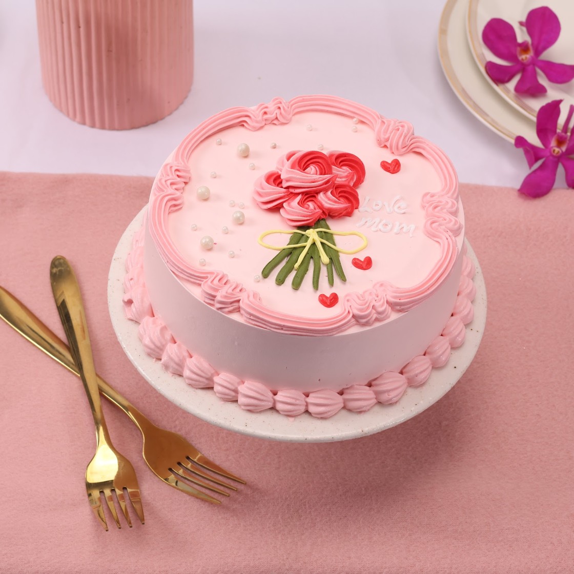 Mother's Day Floral Fantasy Truffle Cake (500 Gm)