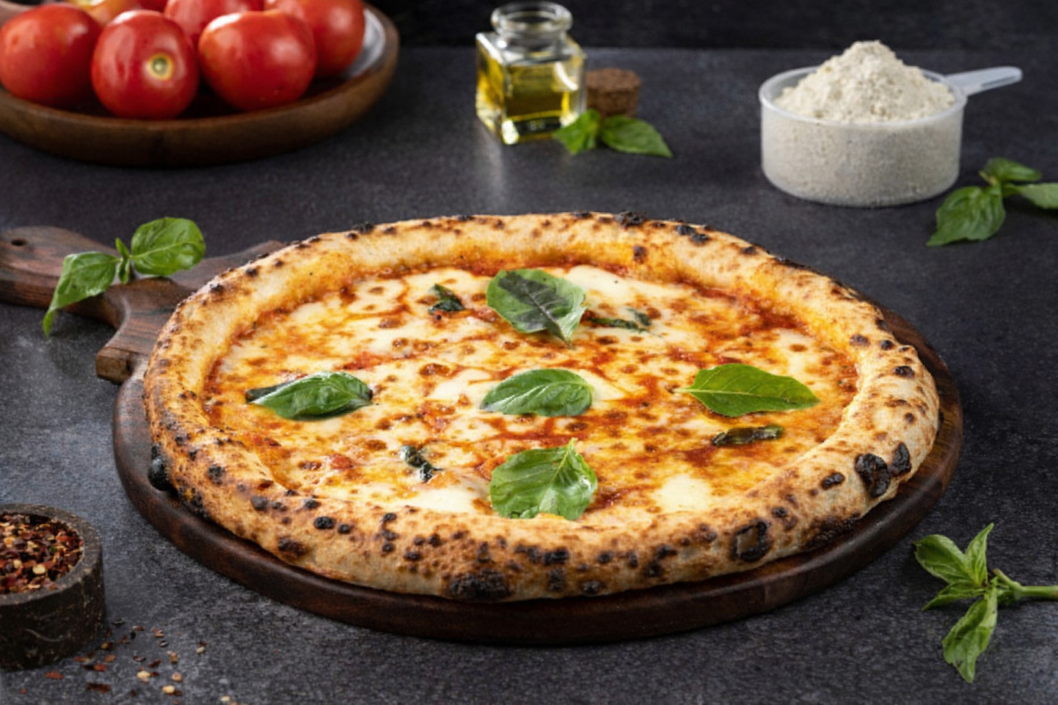 High Protein Sourdough Double Cheese Margherita Pizza