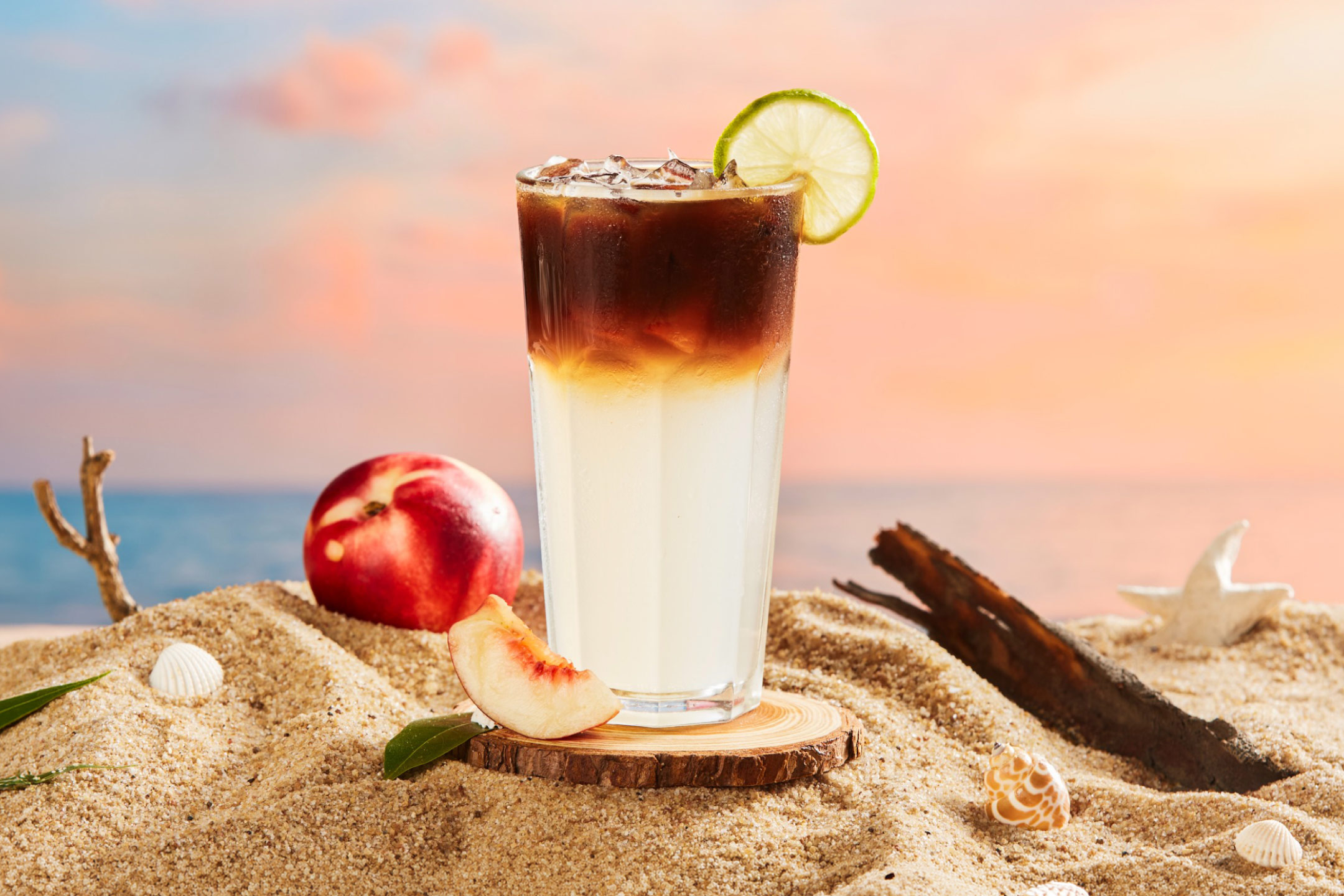 Punchy Peach Espresso Tonic