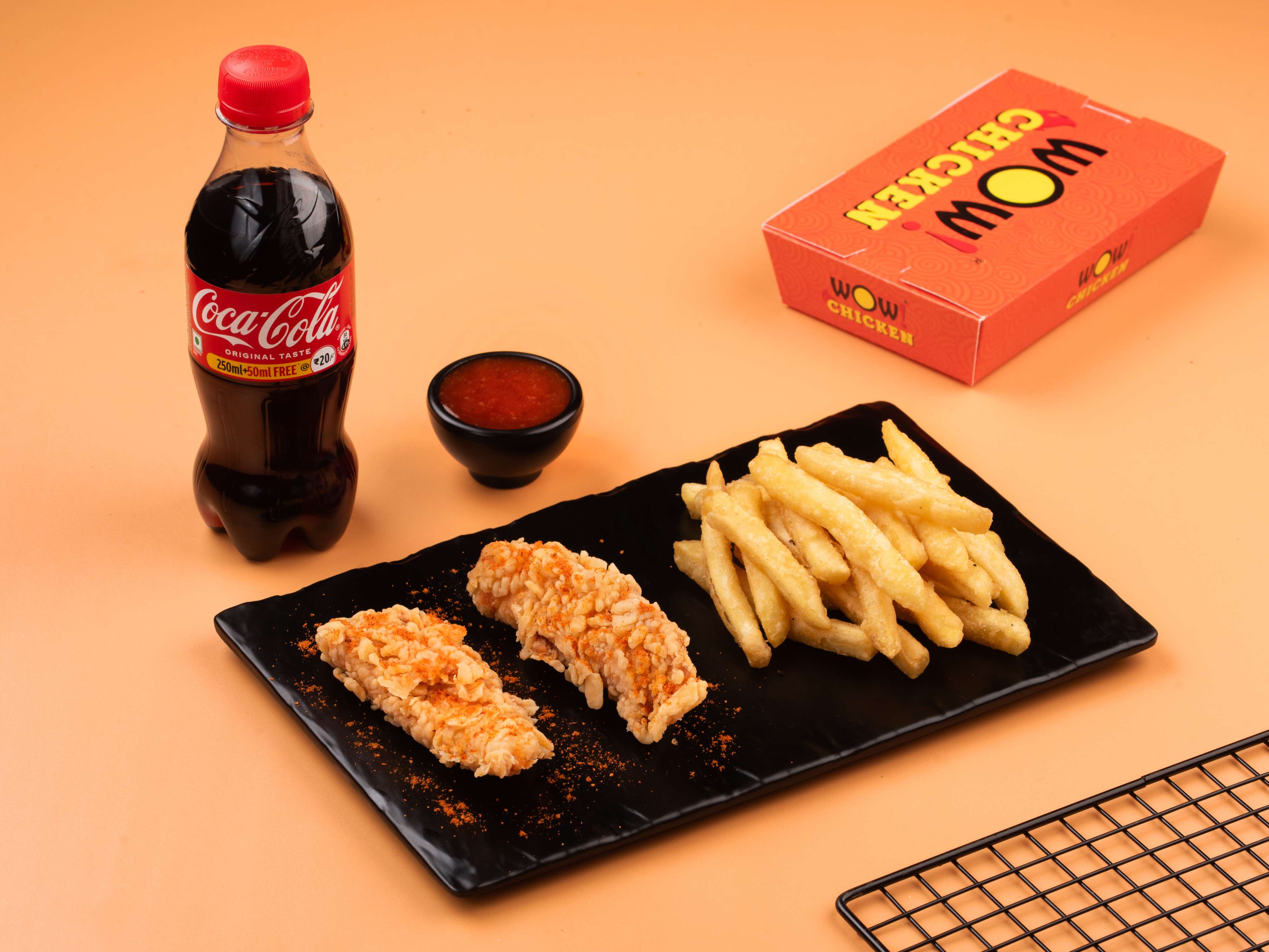 2 Pcs Peri Peri Strips + 1 Regular Fries + 1 Coke 250ML