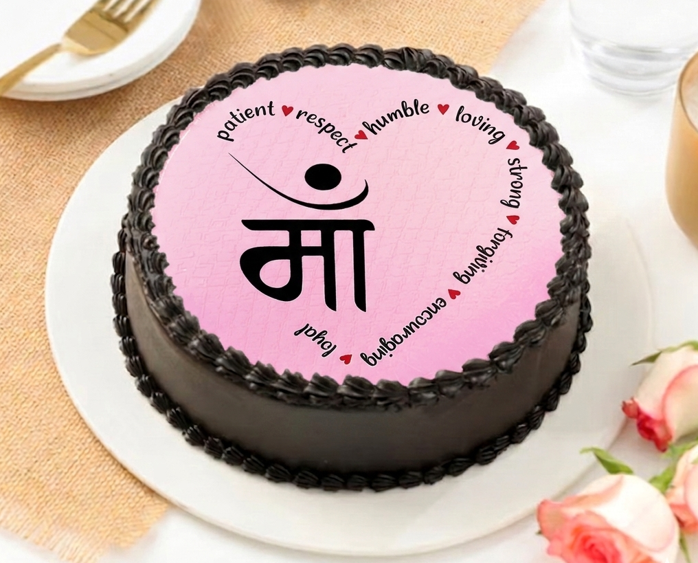 Maa Tribute Chocolate Poster Cake (500 Gm)