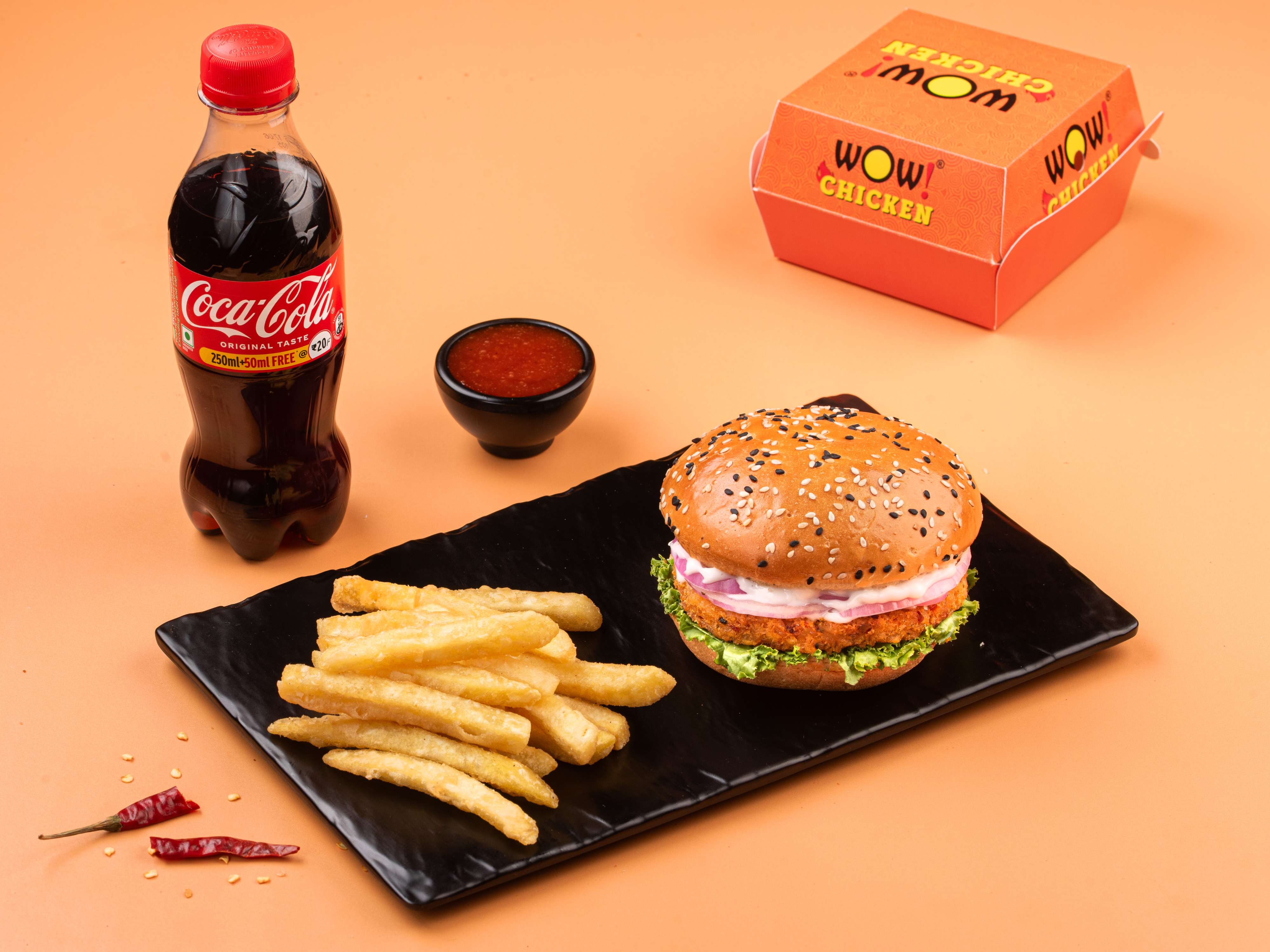 1 Pc Aloo Tikki Burger + 1 Regular Fries + 1 Coke 250ML
