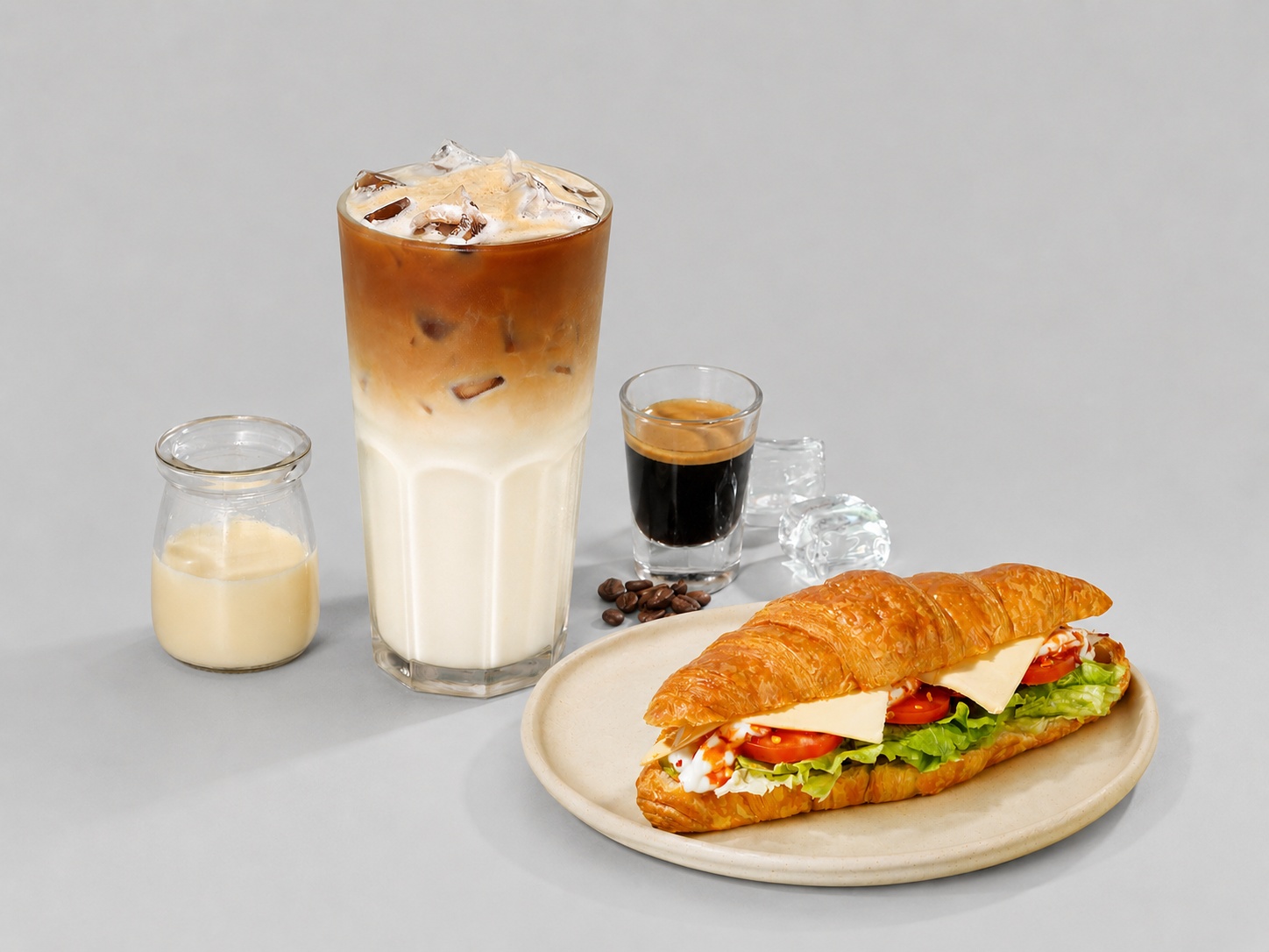 Vietnamese Cold Coffee N Cheese Croissant Slider
